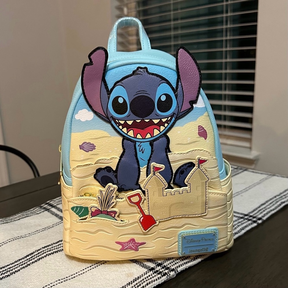 Disney Parks Stitch Beach Day Loungefly Backpack